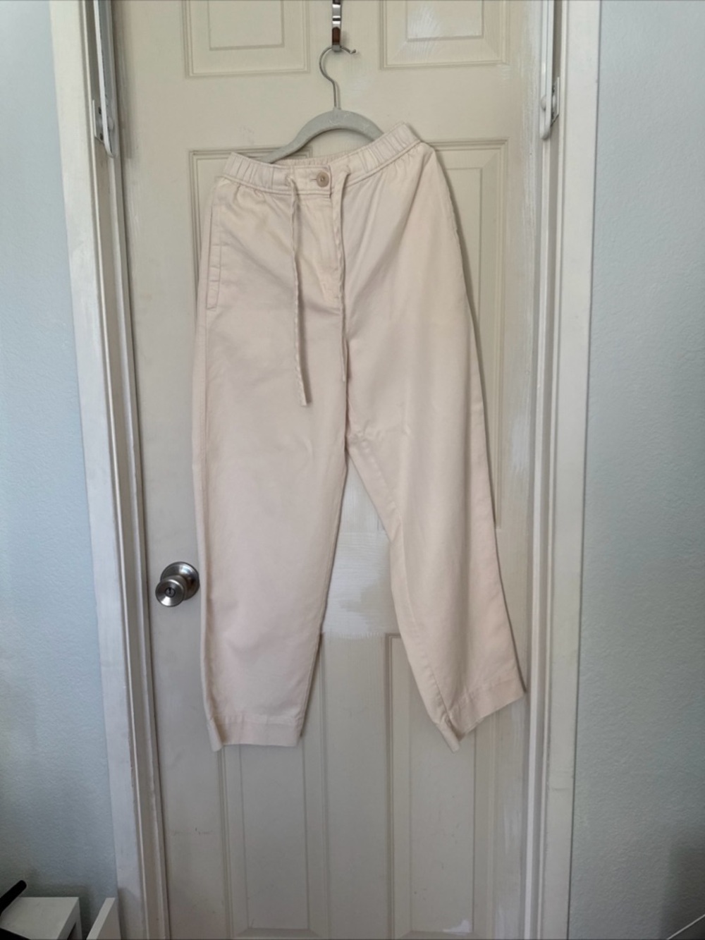 COS Light Cream Casual Drawstring Pants